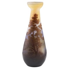Galle Cameo Glass Baluster Vase Vosges Landscape, C1900