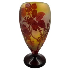 Galle Cameo Glass Carved Vase