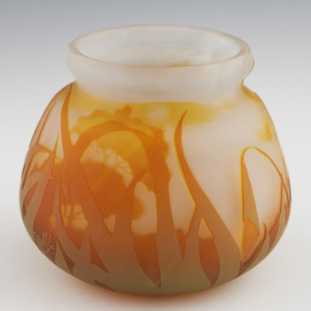 French Gallé Cameo Glass Vase c1910 For Sale