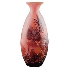 Galle Cameo Glass Floral Vase