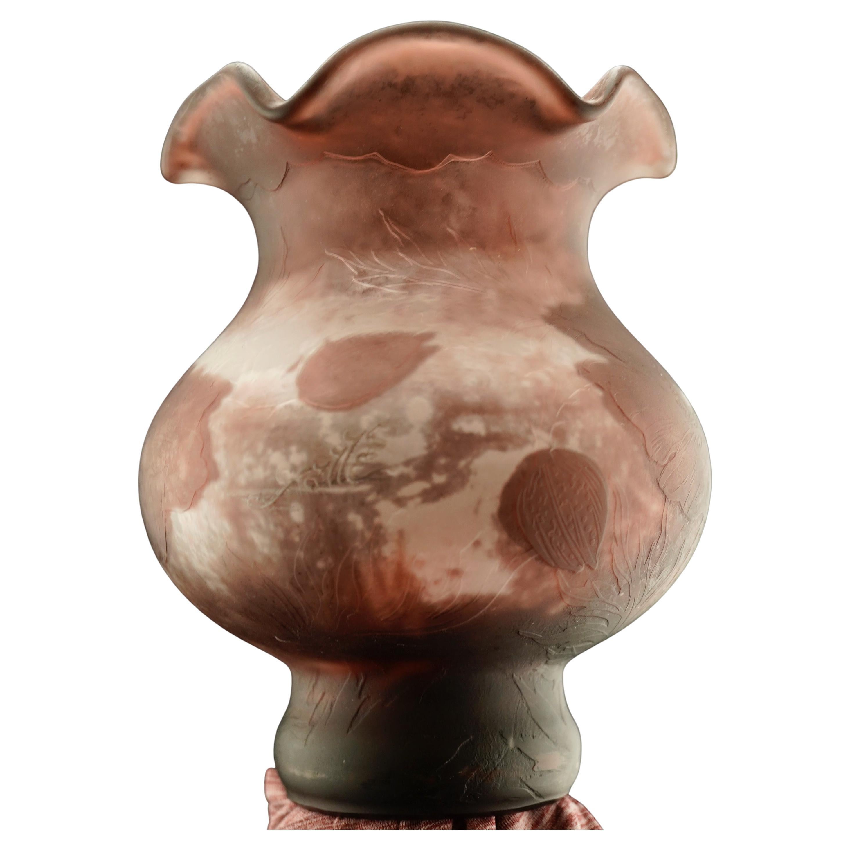 Galle Cameo Glass Shade For Sale
