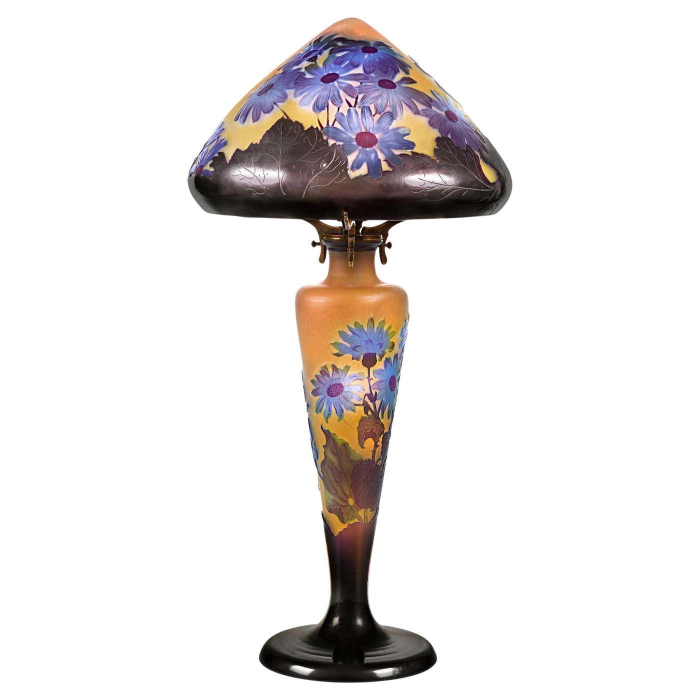 Gallé Cameo Glass Table Lamp For Sale at 1stDibs | galle lamps original ...