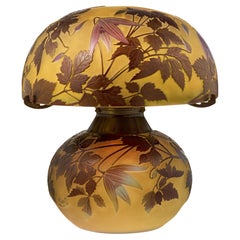 Antique Gallé Cameo Glass Table Lamp