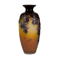 Antique Galle Cameo Glass Vase Mould-Blown 'Soufflé-Moulé'