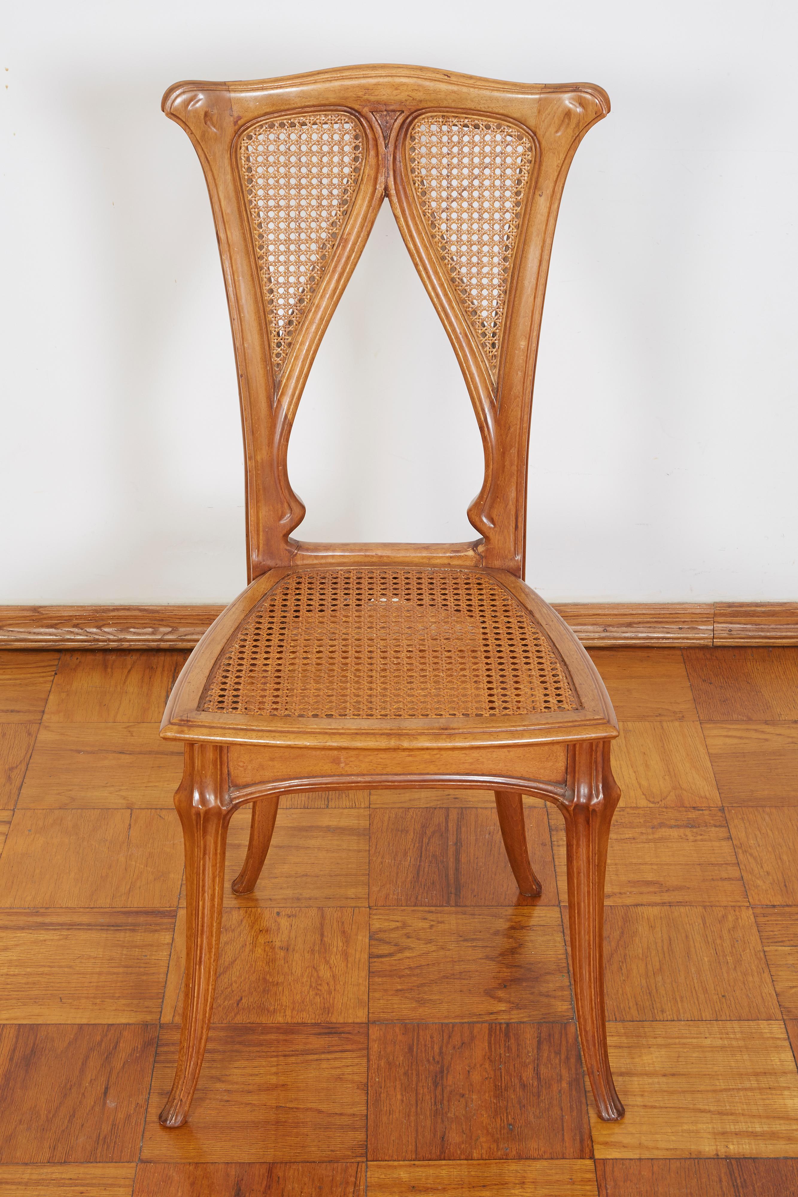 Art Nouveau Galle Dining Room Chairs For Sale