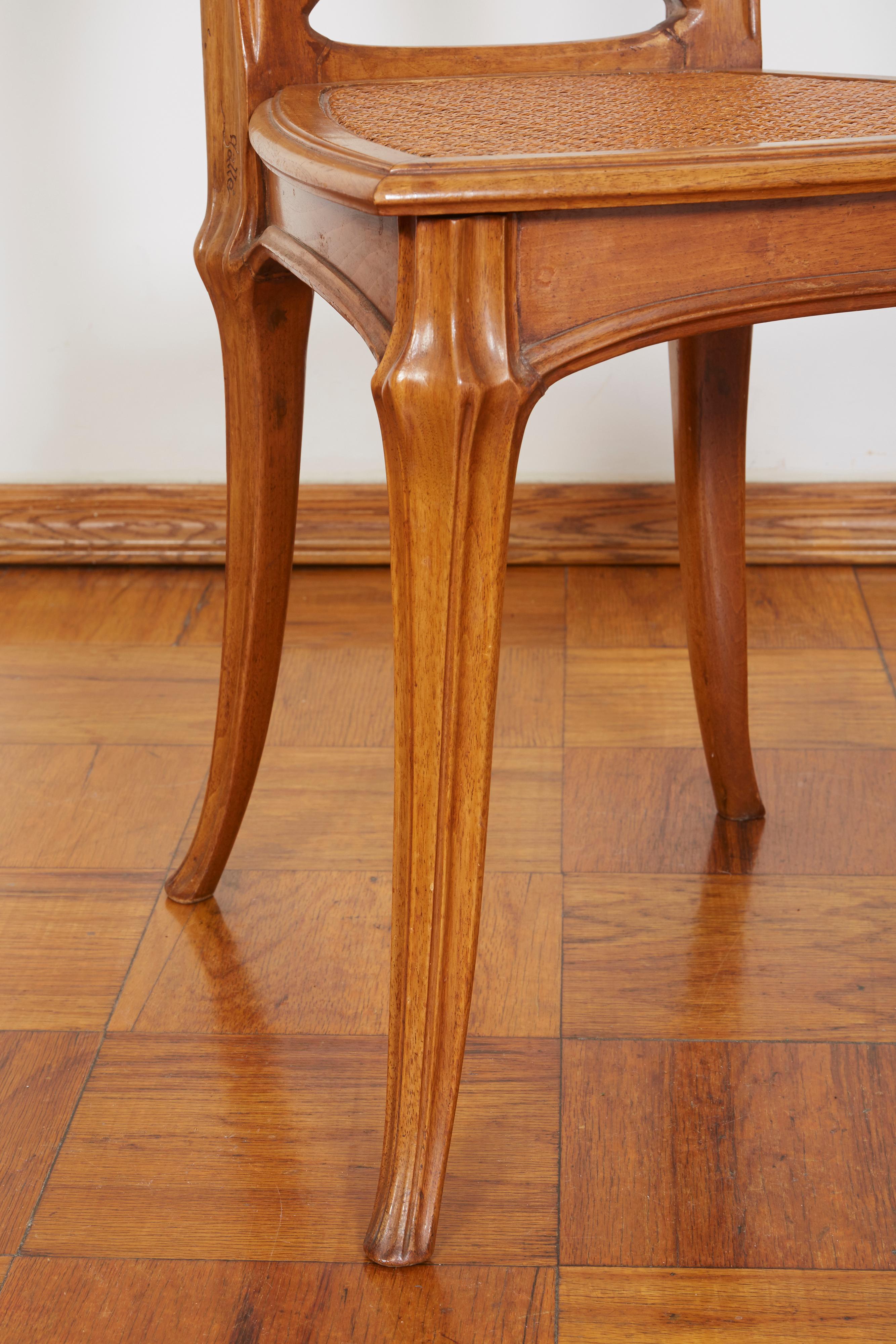 Galle Dining Room Chairs In Good Condition For Sale In Bridgewater, CT