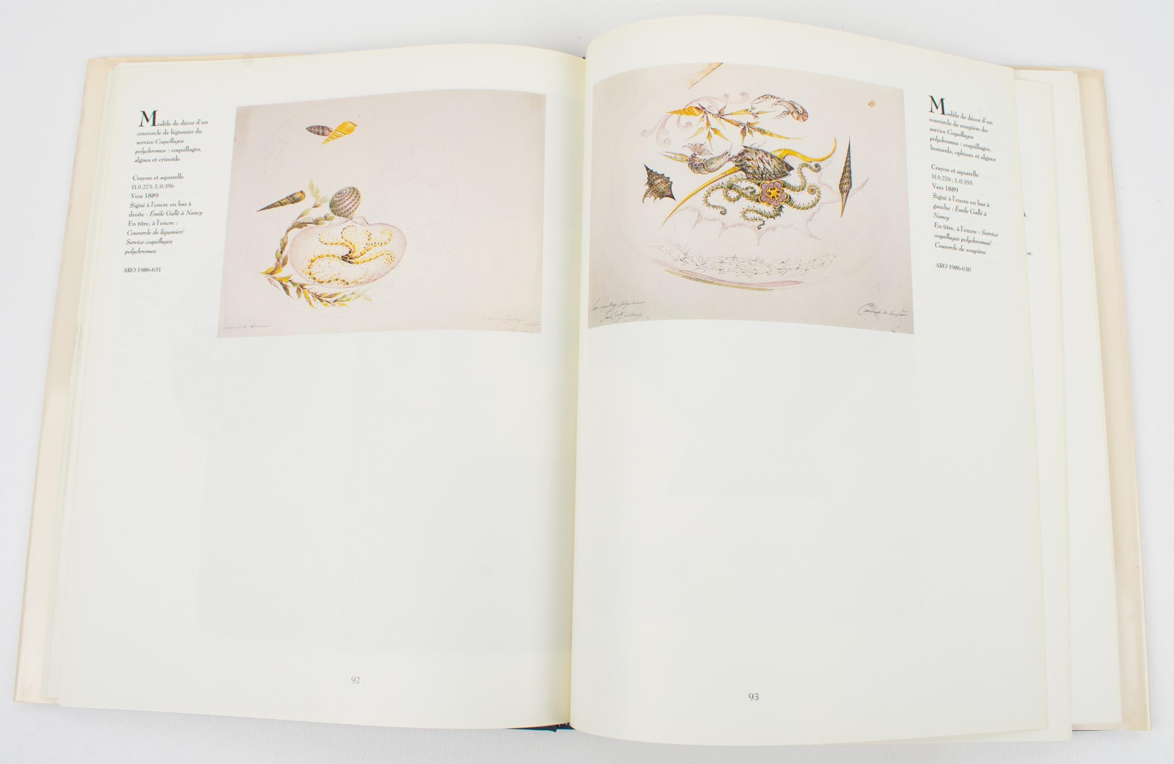 Late 20th Century Gallé Drawings, French Book by Philippe Thiebaut, 1993 For Sale
