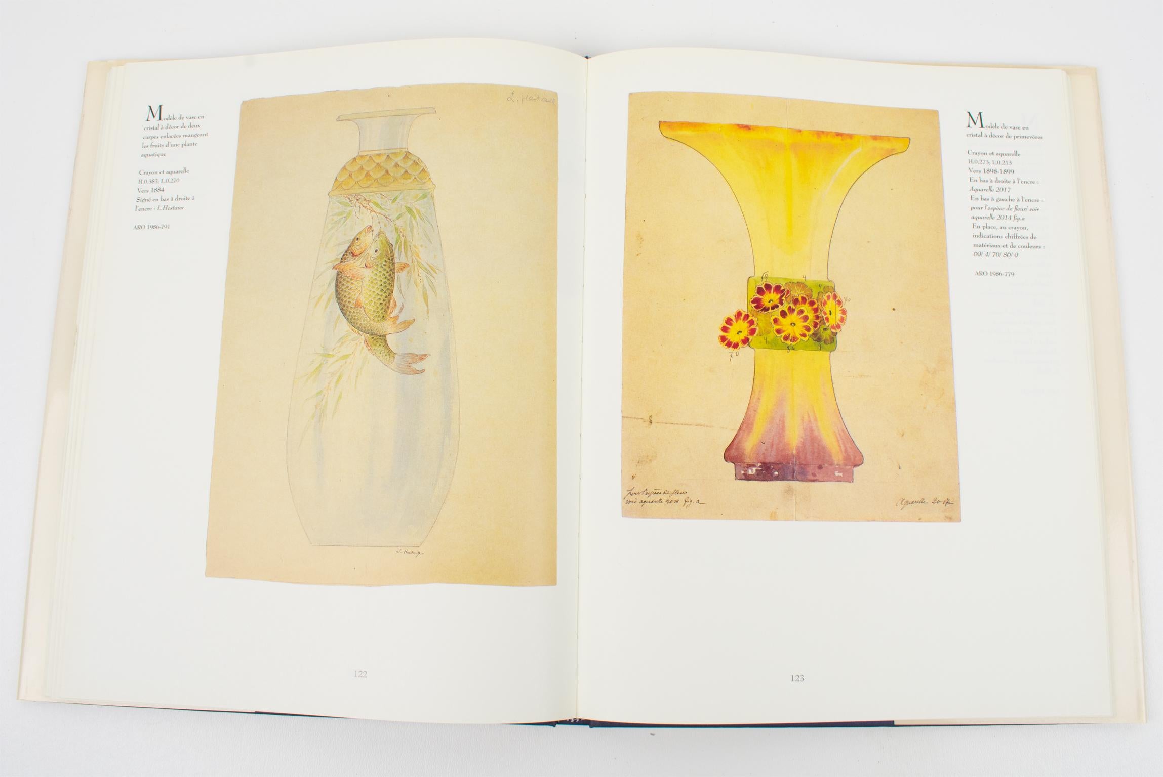 Late 20th Century Gallé Drawings, French Book by Philippe Thiebaut, 1993 For Sale