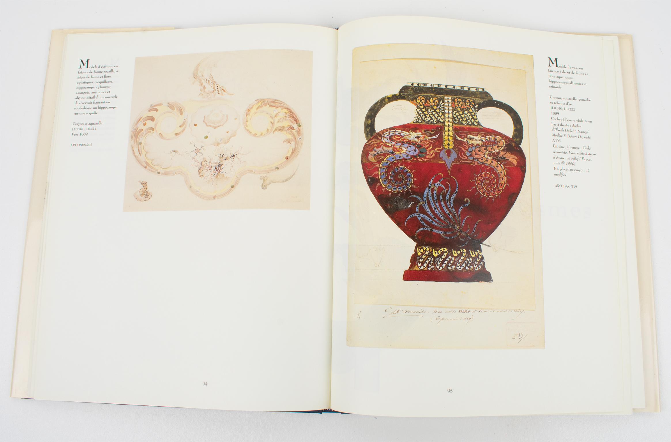 Gallé Drawings, French Book by Philippe Thiebaut, 1993 For Sale 1
