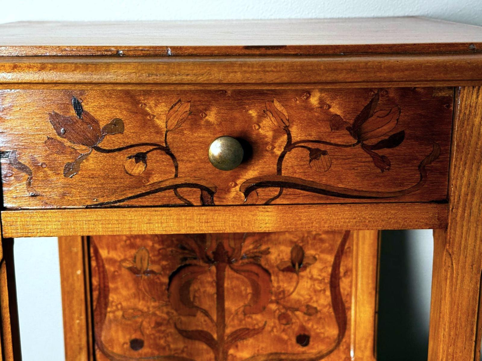 Gallé Émile French Art Nouveau Nightstand For Sale 5