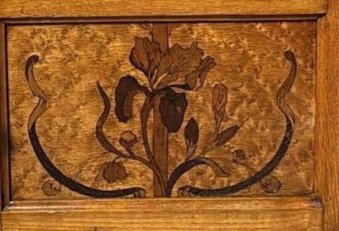 Gallé Émile French Art Nouveau Nightstand For Sale 10
