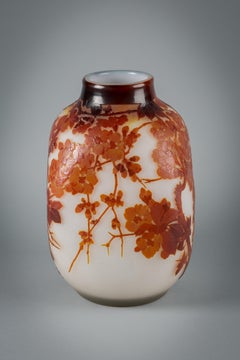 Galle Fire Polished Cameo Vase, circa 1910