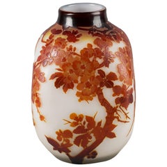 Galle Fire Polished Cameo Vase, circa 1910