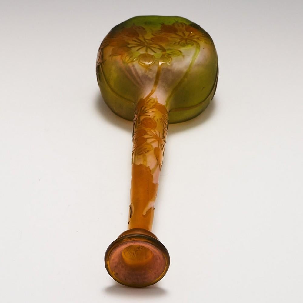 Galle Four Colour Cameo Solifleur Vase with Ivy Seed Heads, c1910 1