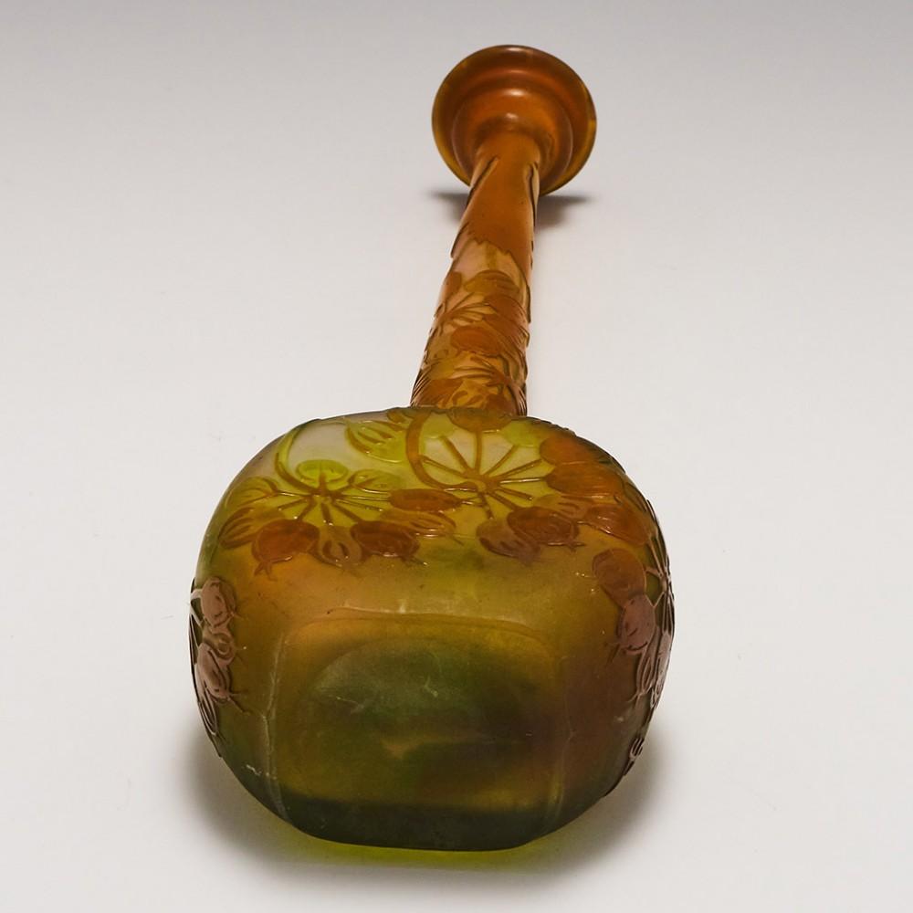 Galle Four Colour Cameo Solifleur Vase with Ivy Seed Heads, c1910 2