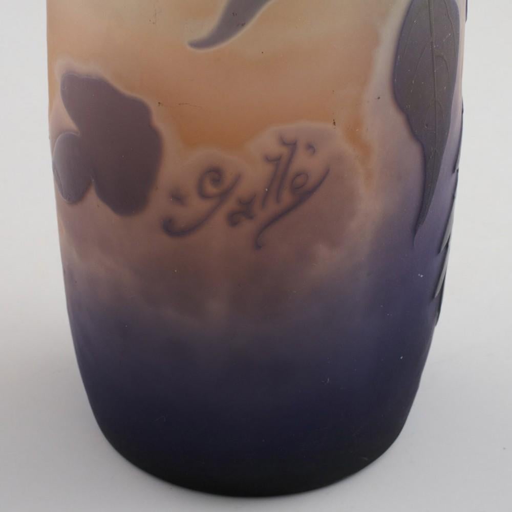 Galle Vierfarbige Kamee Wisteria-Vase 1904-06, Galle im Angebot 3