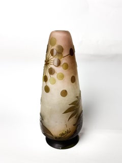 Gallé Glass Vase, France, Art Nouveau, 20th Century