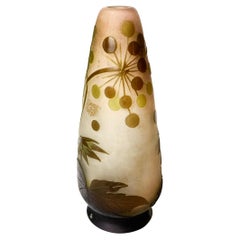 Gallé Glass Vase, France, Art Nouveau, 20th Century