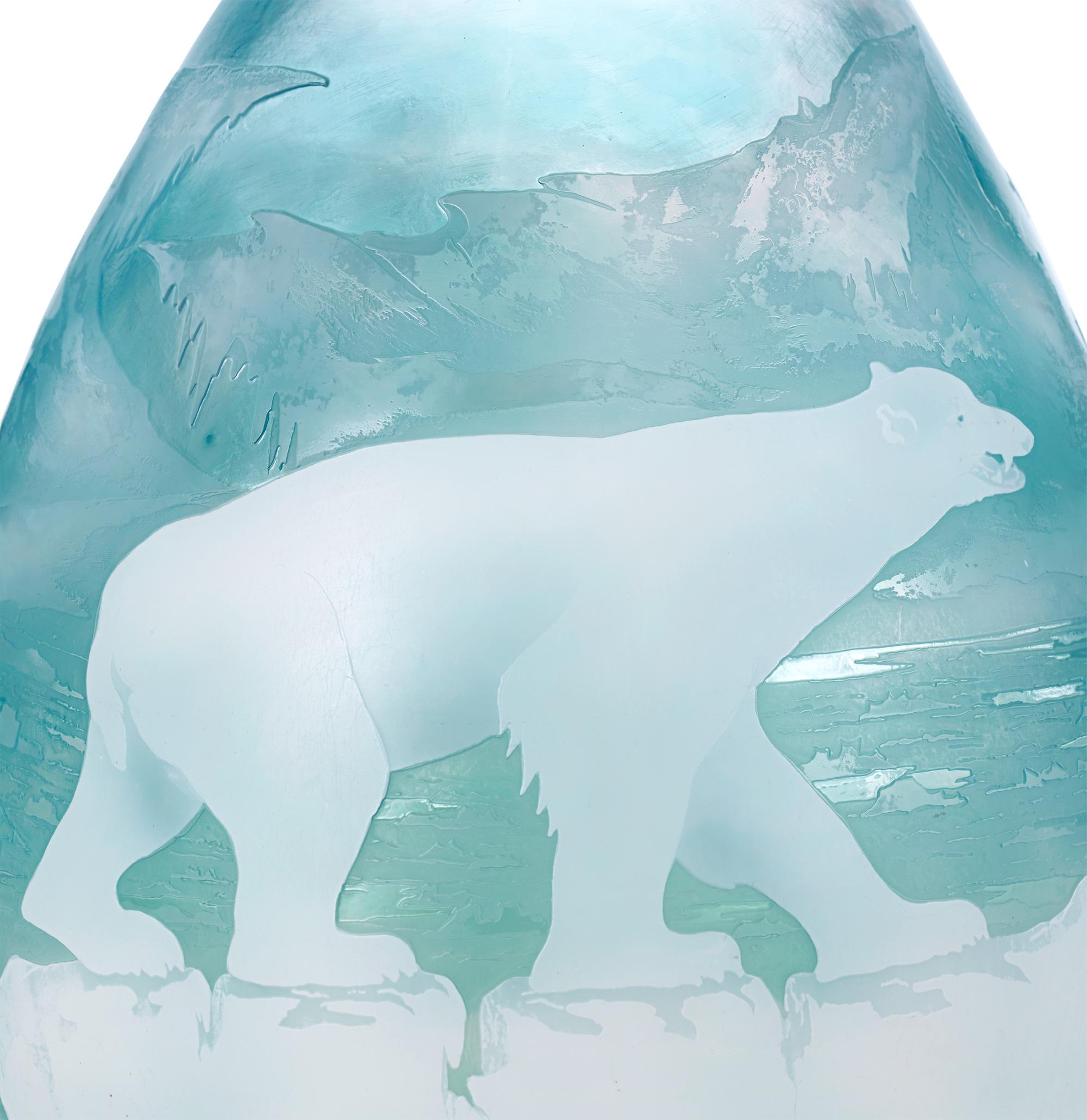 Art Nouveau Vaso con orso polare Gallé in vendita