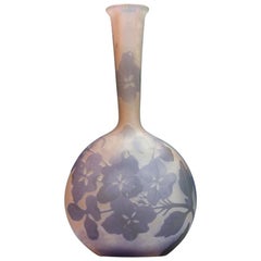 Antique Gallé Three-Color Cameo Hydrangeas Vase