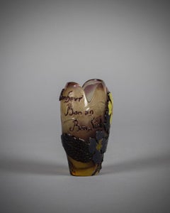 Galle Wheel Carved and Acid Etched Vase Parlant, circa 1899