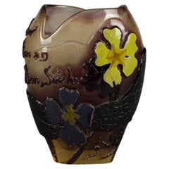 Galle Wheel Carved and Acid Etched Vase Parlant, circa 1899