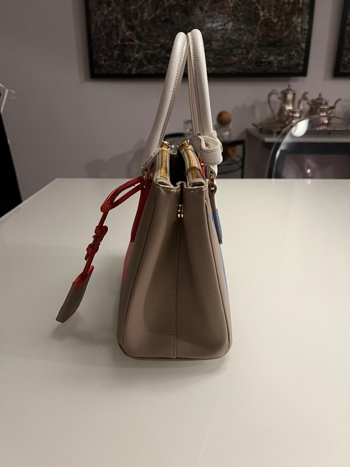 Bolso Galleria en Saffiano de 2023, aún a la venta en el sitio web de Prada a 6.000 euros, realizado en colaboración con Alex da Corte.
Altura 16.5 cm
Anchura 24,5 cm
Longitud 11 cm
Usada dos veces, así que como nueva con polvo y caja.