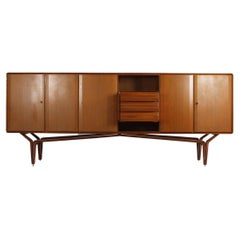 Galleria Mobili D'Arte Sideboard with Doors and Drawers in Wood 1950s Italy