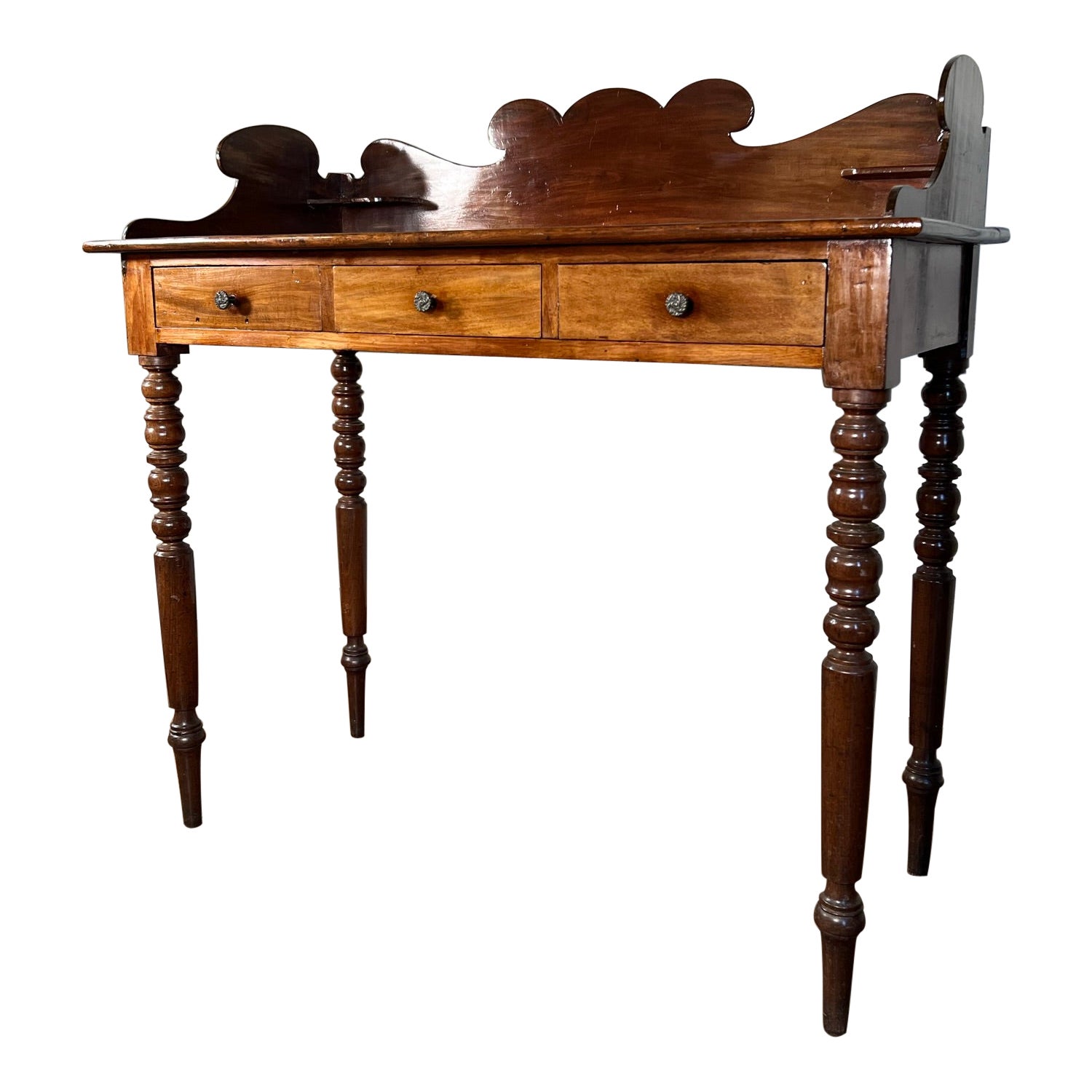 Galleried Mahogany Console Table