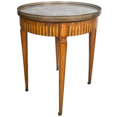Galleried Marble-Top Bouillat or Guéridon Table