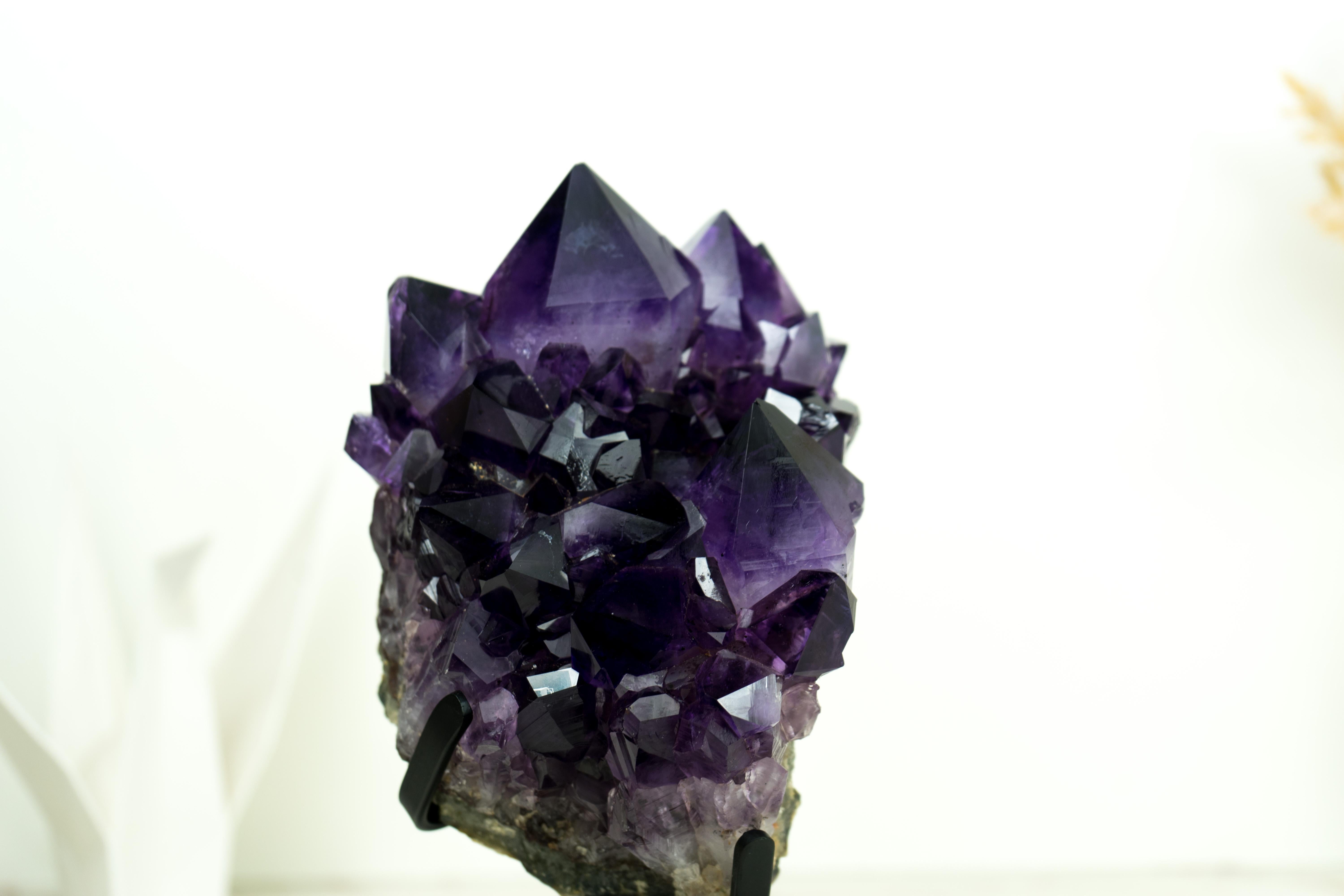 Gallery Amethyst Cluster with Aesthetic Large Grape Jelly Amethyst Points For Sale 6