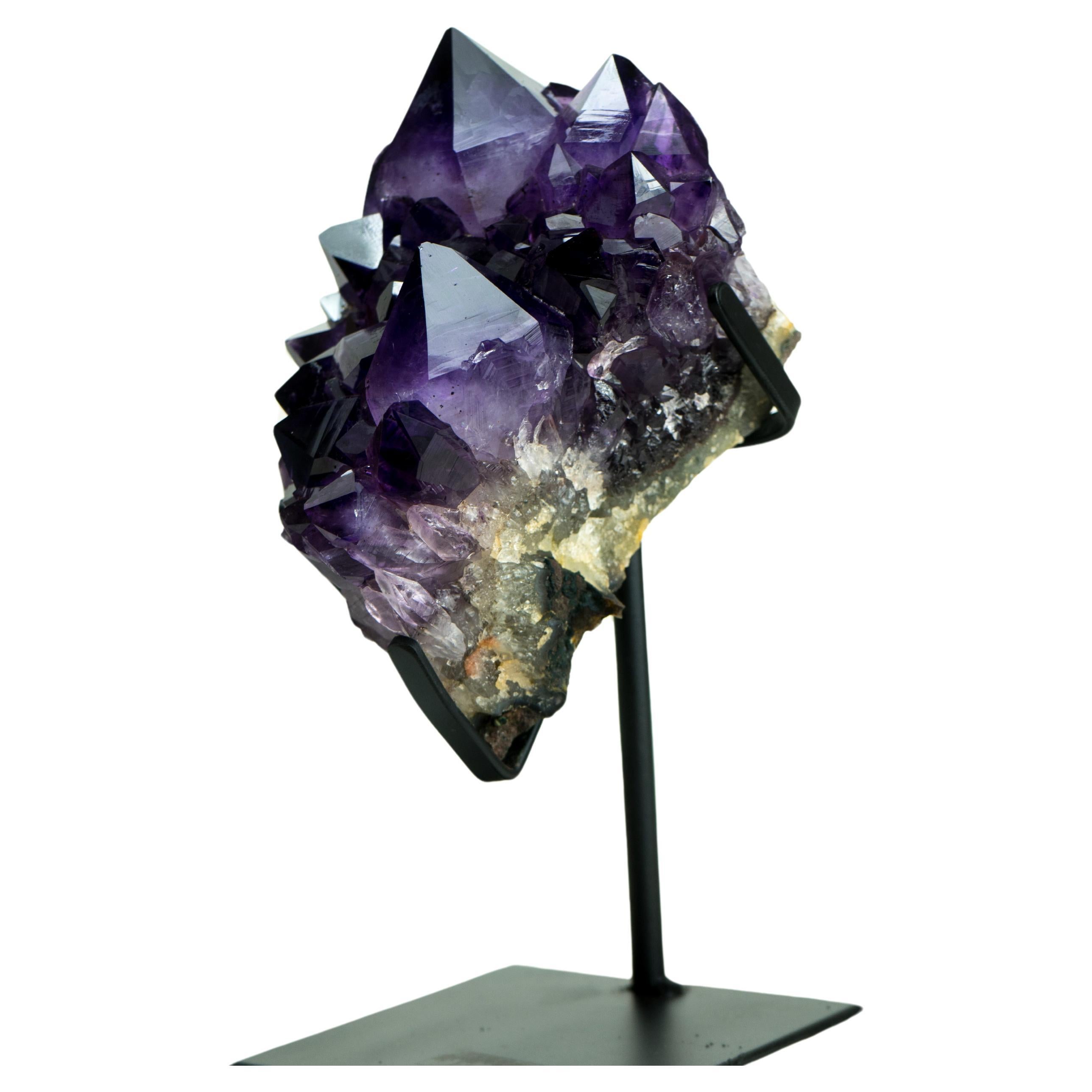 Gallery Amethyst Cluster with Aesthetic Large Grape Jelly Amethyst Points For Sale