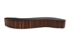 Gallery Bench in walnut, bespoke size by Jonathan Field