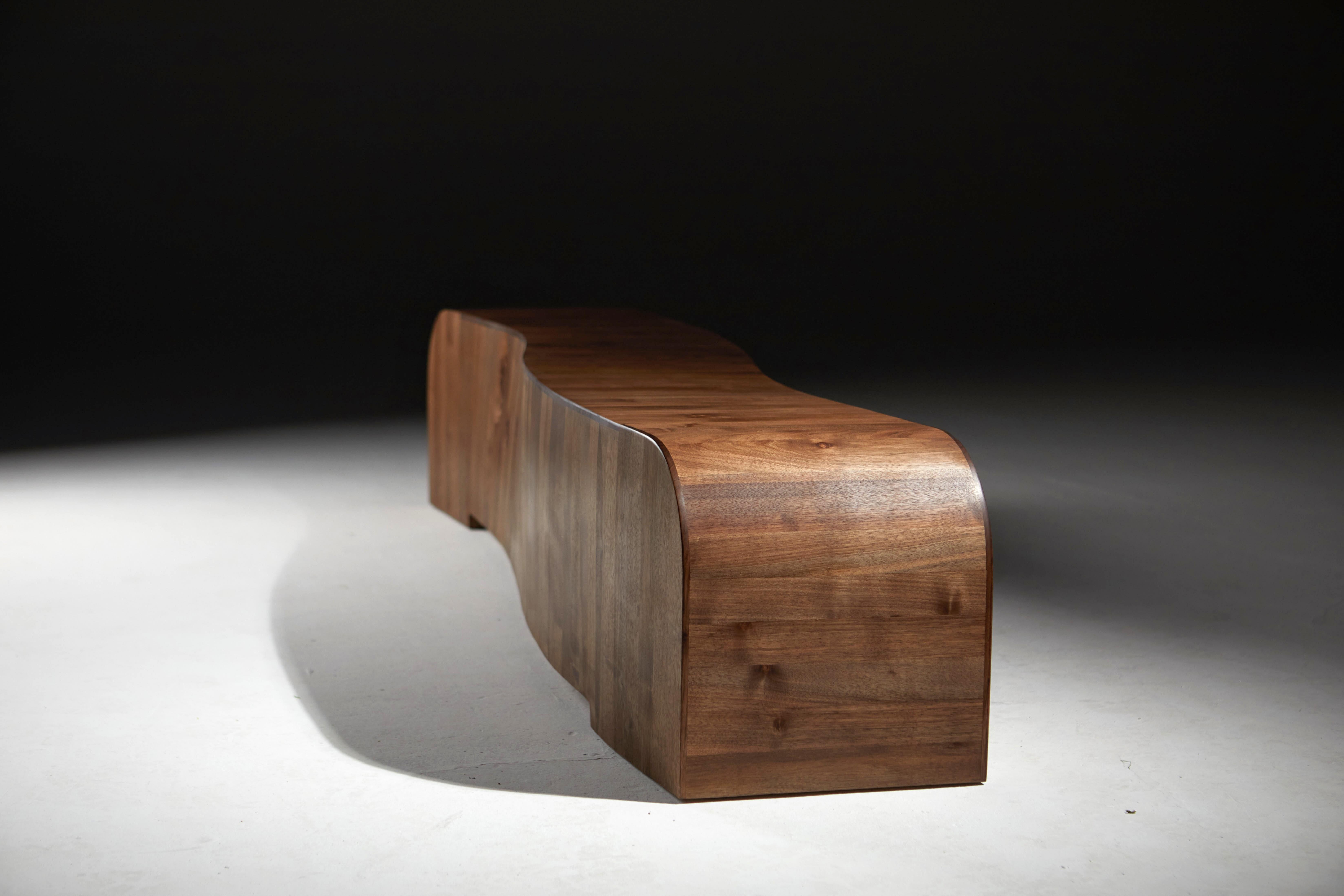 English Gallery Bench in Walnut by Jonathan Field For Sale