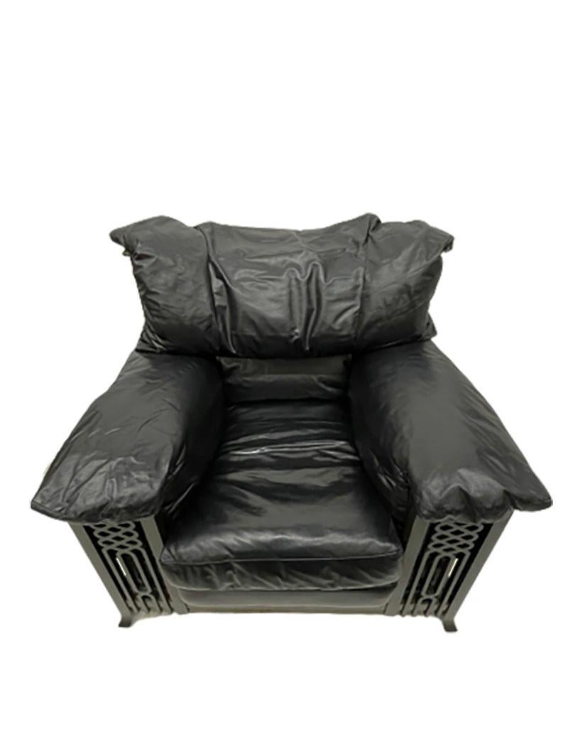 Galerie-Kollektion-Stühle von Giorgetti, Modell 6141/0 (Leder) im Angebot