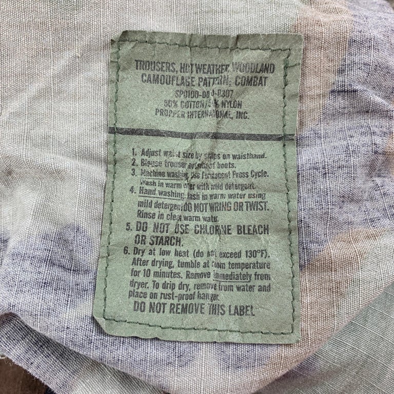 GALLERY DEPT. Size 26 Green Brown Cotton Nylon Camo Flared Cargo Pants