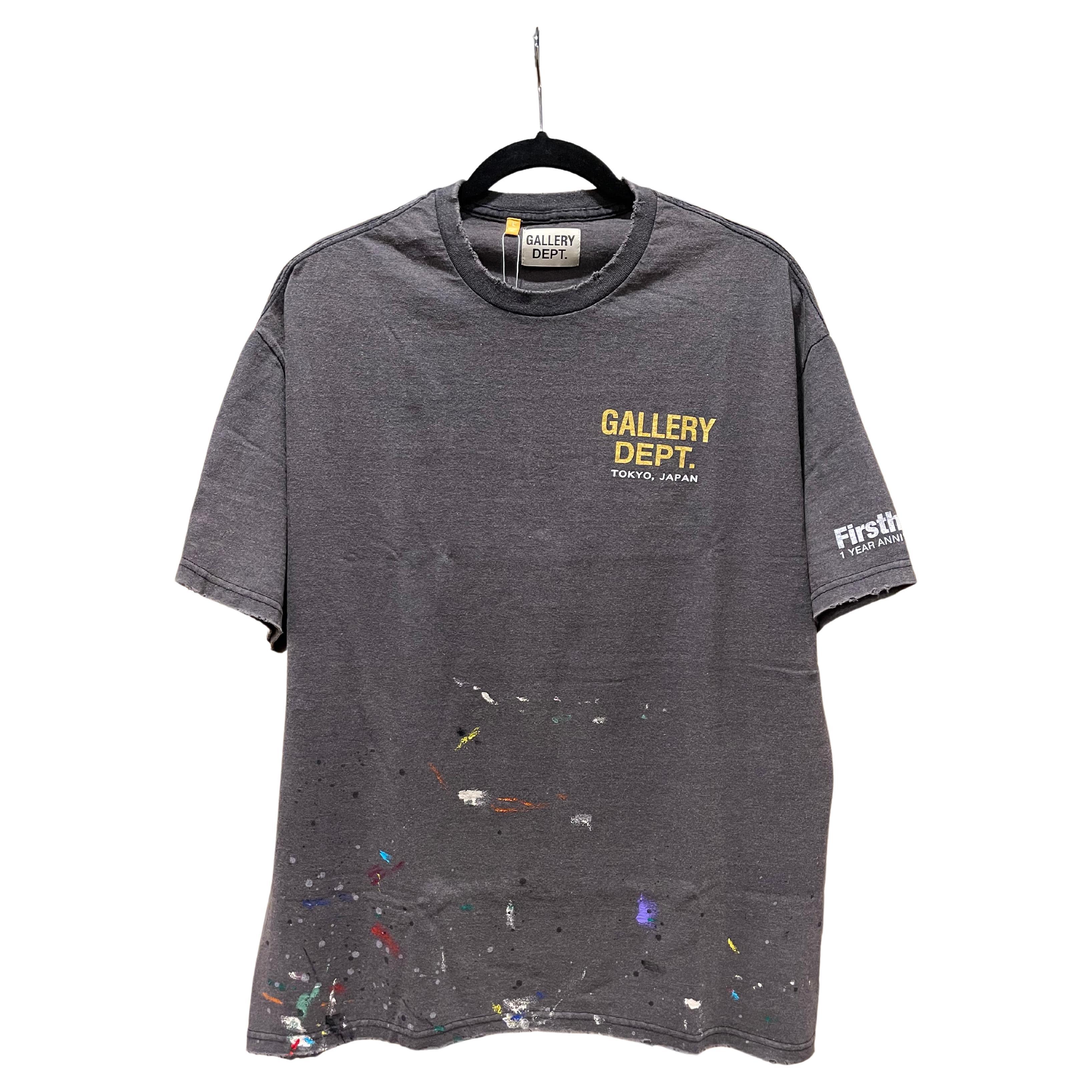 Gallery Dept Tokyo Exclusive Anniversary Painted Brown Tee size Large For Sale