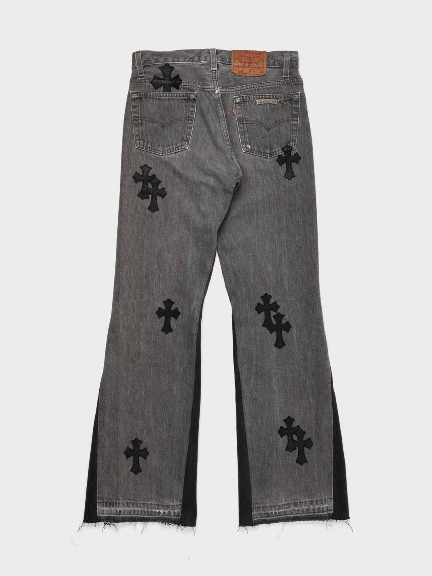 Chrome Hearts Gallery Flared Cross Patch Levi's For Sale at 1stDibs | chrome  hearts gallery dept, gallery dept chrome hearts jeans, chrome hearts x rick  owens coat