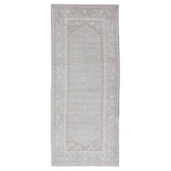 Gallery Runner with Soft Green, Ivory, L. Blue, Brown, Taupe  5'4 x 15'
