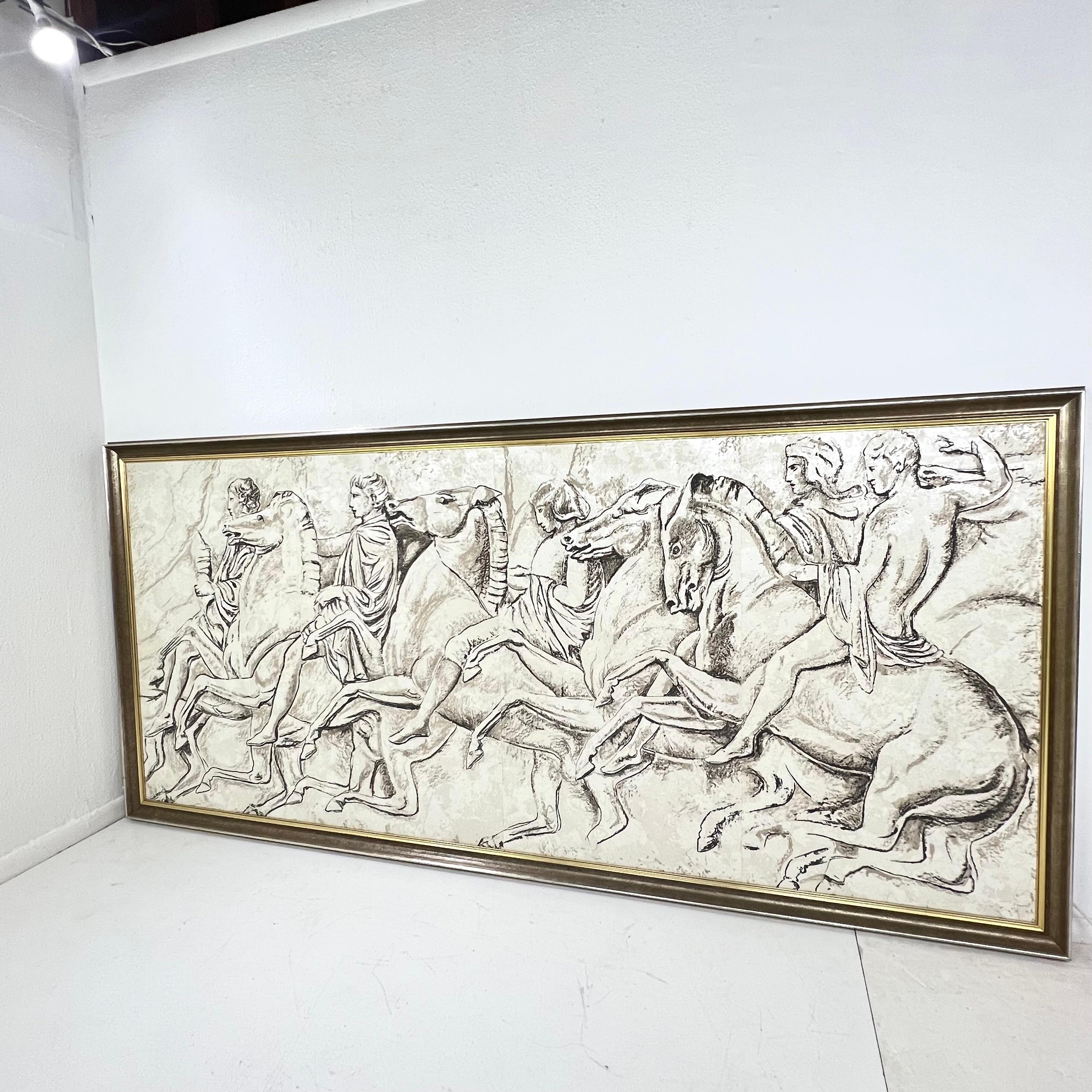 Wandbild Klassische Reiter in Galeriegröße gerahmt Wandtafel im Zustand „Gut“ im Angebot in Dallas, TX