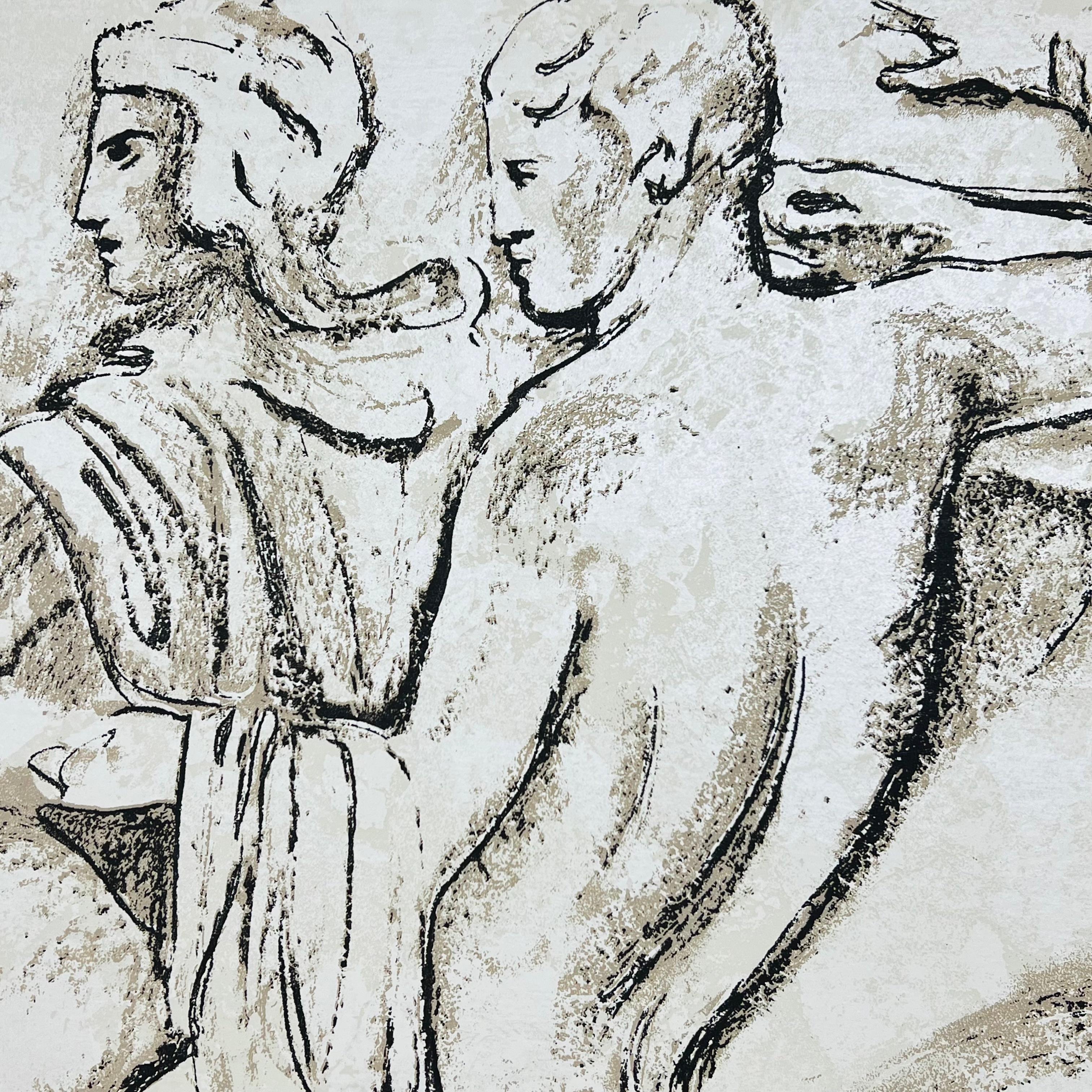 Wandbild Klassische Reiter in Galeriegröße gerahmt Wandtafel (Ende des 20. Jahrhunderts) im Angebot