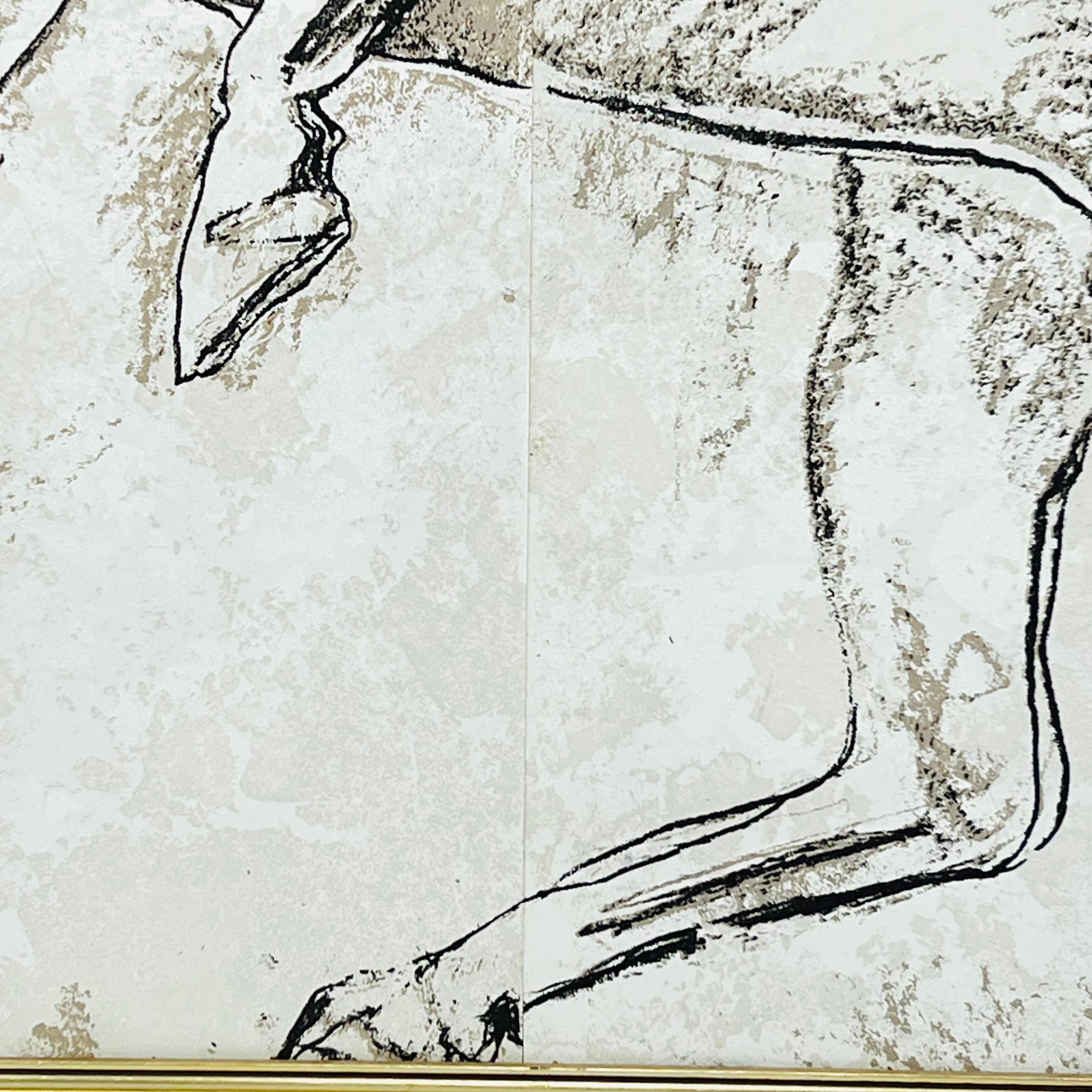 Wandbild Klassische Reiter in Galeriegröße gerahmt Wandtafel im Angebot 3