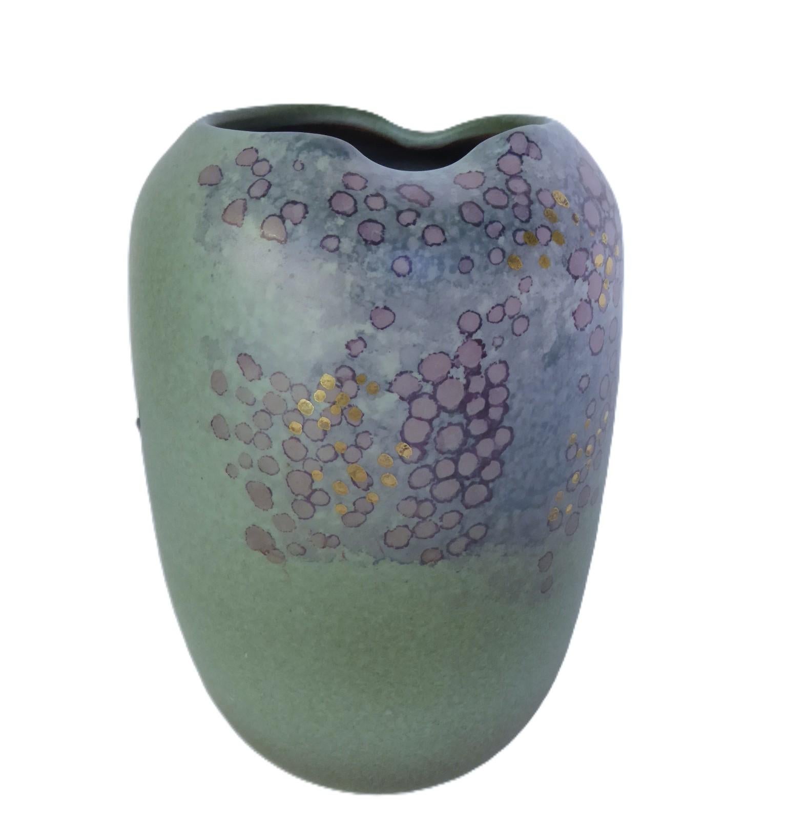 Moderne Vase en céramique moderne à bord pincé Serra, Josep Serra, Espagne, 1970