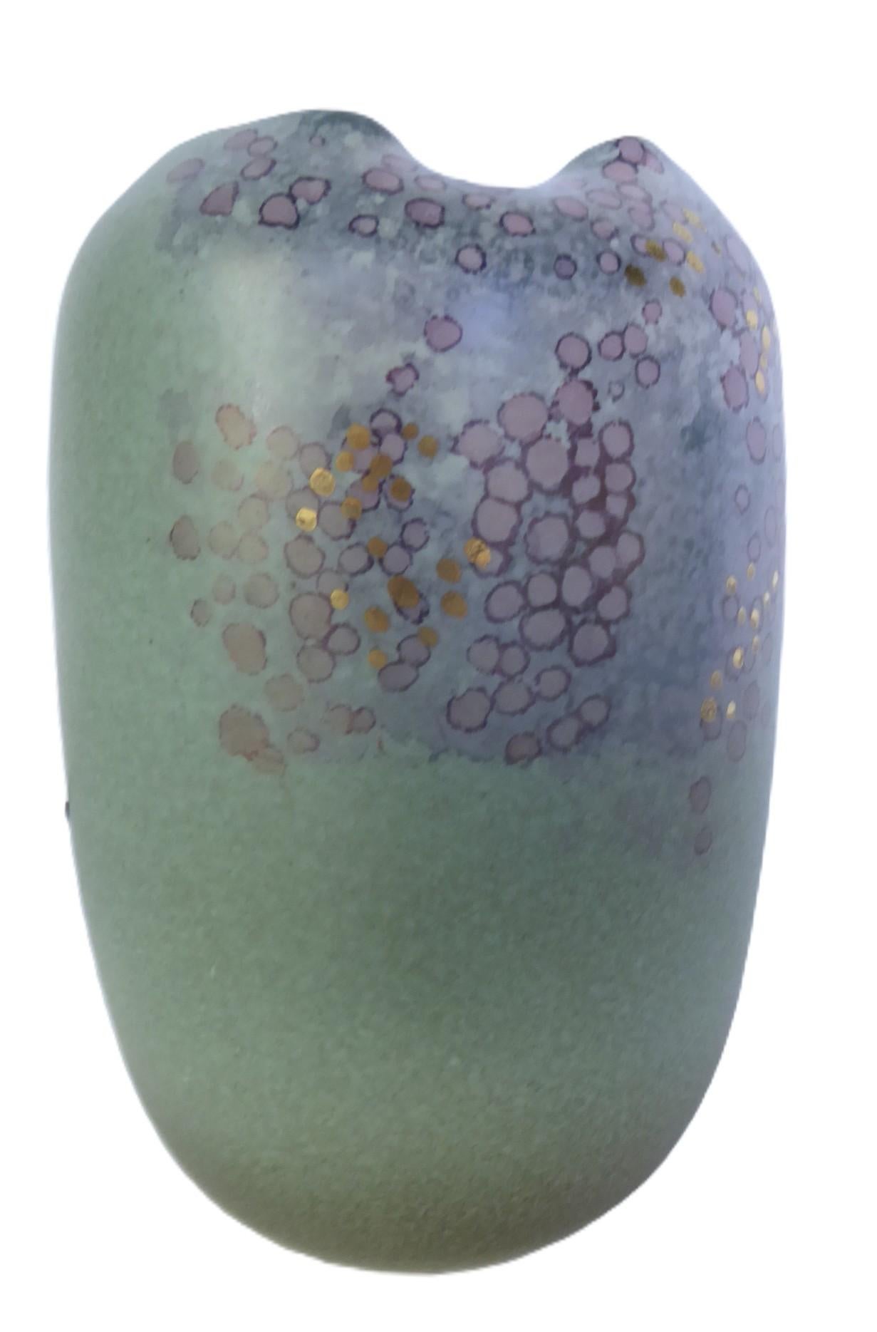 Espagnol Vase en céramique moderne à bord pincé Serra, Josep Serra, Espagne, 1970