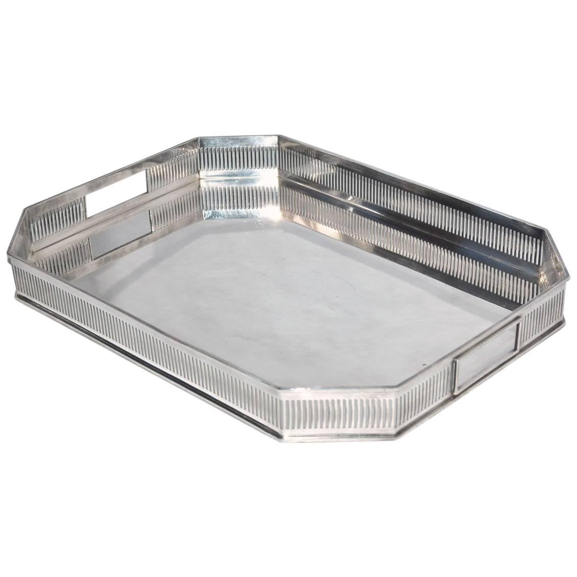 Gallery Silver Plate Tea Serving Tray