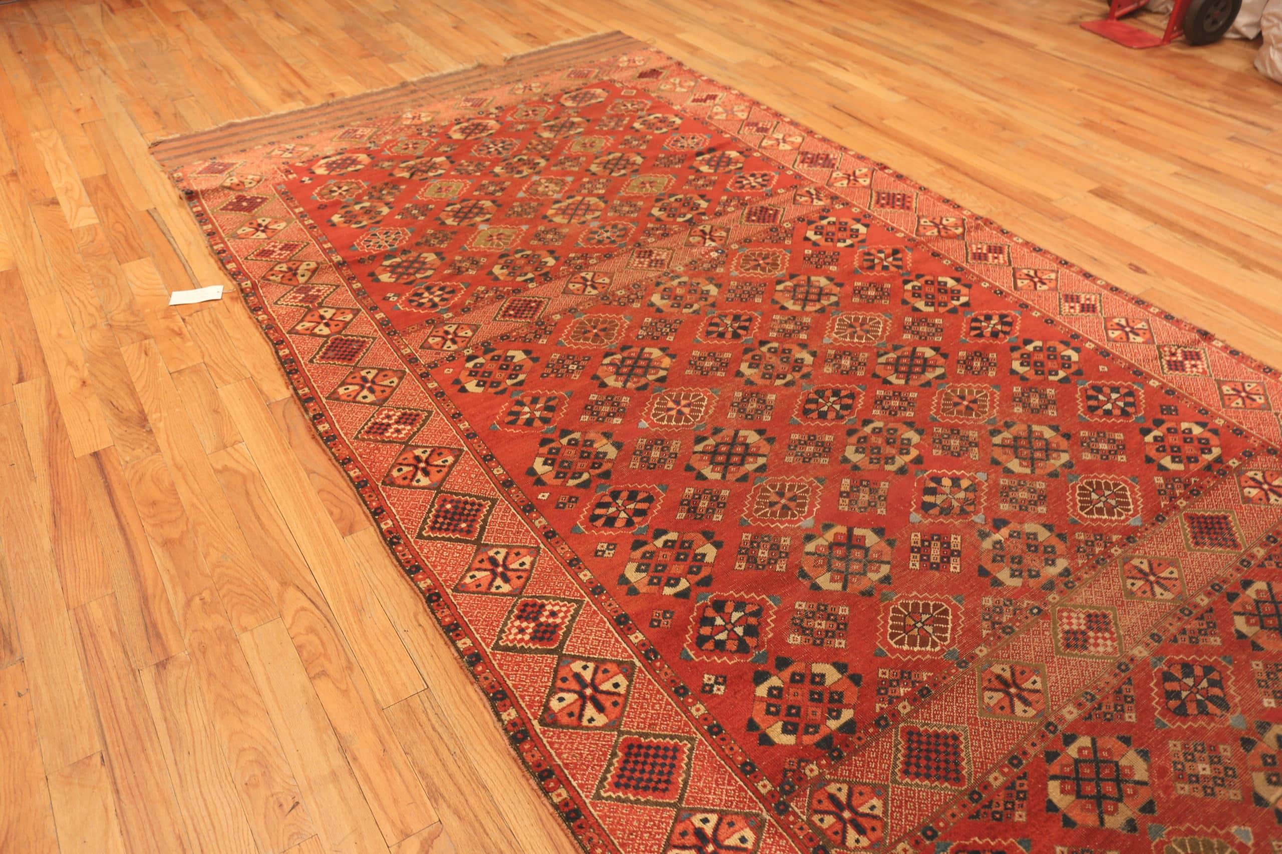 Antique Afghan Bashir Rug. 6 ft 7 in x 15 ft 9 in For Sale 1