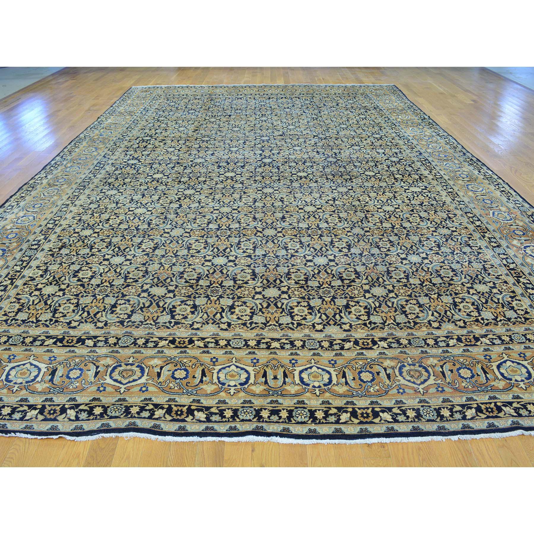 Gallery size antique Persian Kerman Herati design rug. Measures: 10'10
