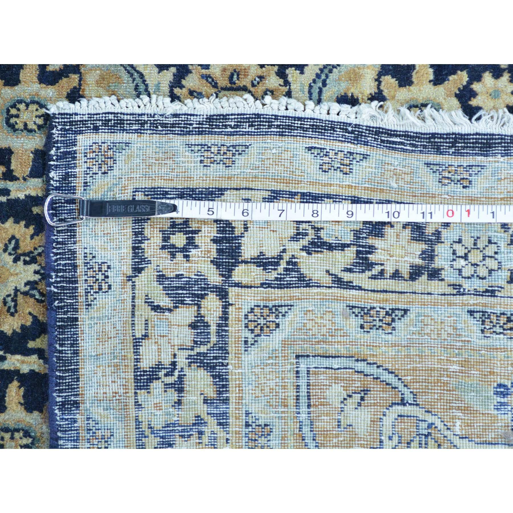 Gallery Size Antique Persian Kerman Herati Design Rug In Good Condition For Sale In Carlstadt, NJ