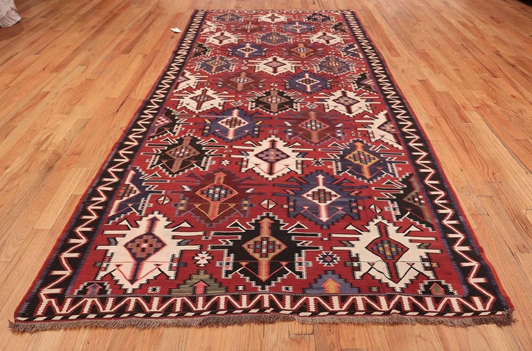 Gallery Size Antique Tribal Caucasian Kuba Kilim Rug Size 5 8 X 11 8 For Sale At 1stdibs