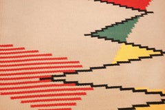 Vintage Czech Kilim Rug by Antonin Kybal. 4' 3" x 10' 10"